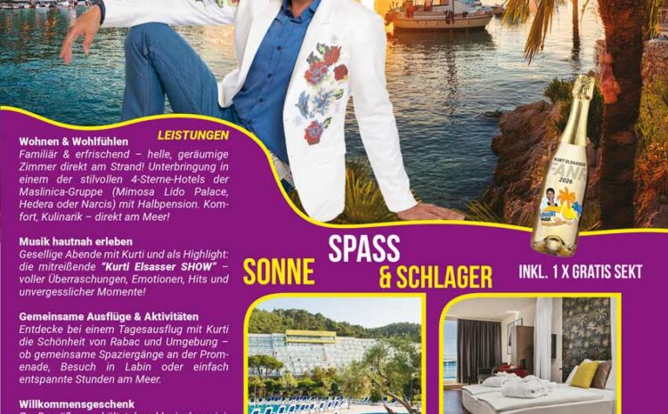  Musikreise mit Kurti Elsasser – 23. bis 27. Mai 2026 in Rabac/Kroatien